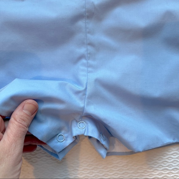 Classic Whimsy Smocked Blue Jon Jon/Romper - Picture 3 of 6